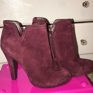 Burgundy Ankle Booties